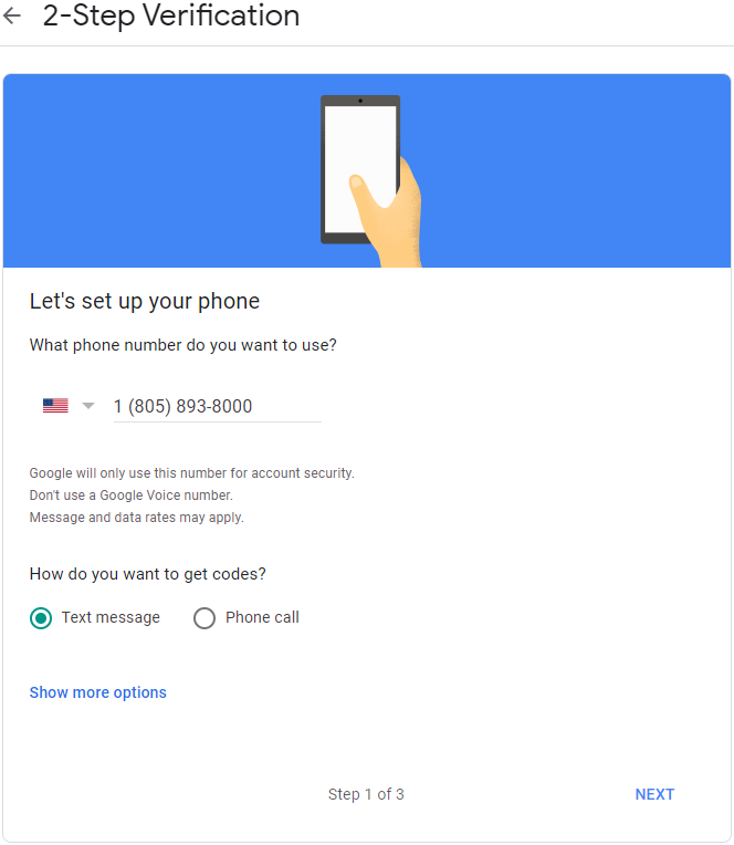 Enabling Google's 2Step Verification Messaging & Collaboration Service